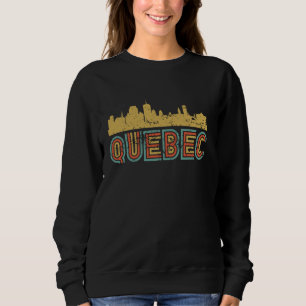 Retro Québec City Kanada Siluett Vintage Stadspano T Shirt