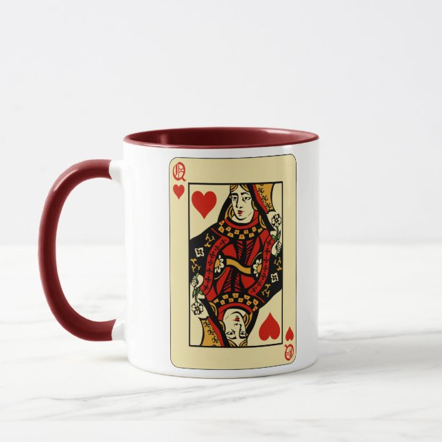 Retro Queen of Hearts Mugg (Vänster)