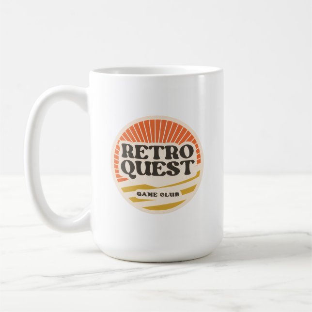 Retro Quest Gammal Skol Spelare Kaffemugg (Vänster)