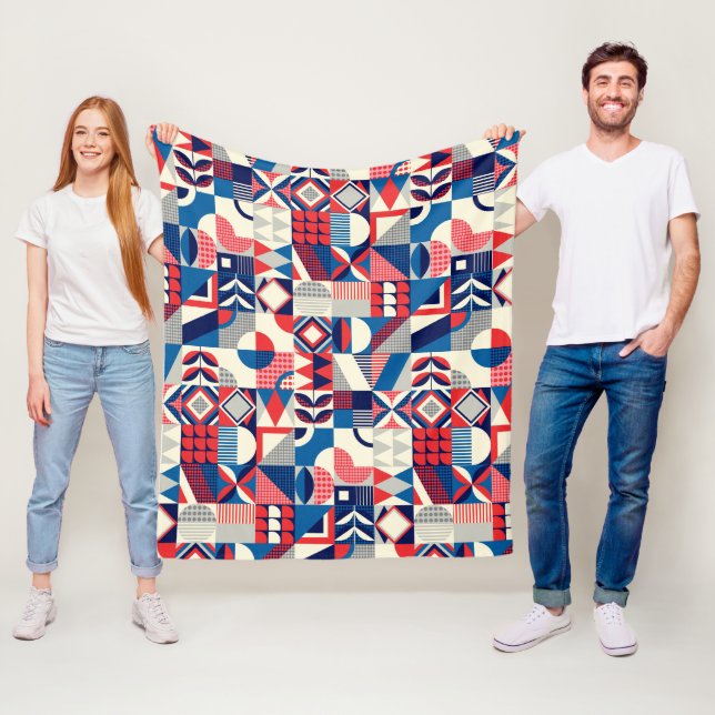 Retro Quilting Fleecefilt (På plats)