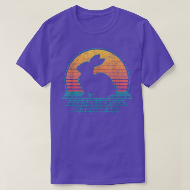 Retro Rabbit Älskare Zookeeper Bunny Breeder Veter T Shirt (Design framsida)