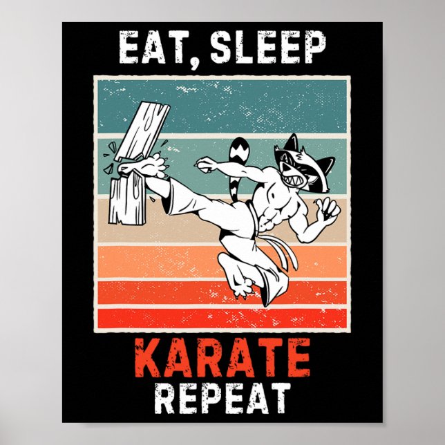 Retro Raccoon Eat Poster (Framsidan)