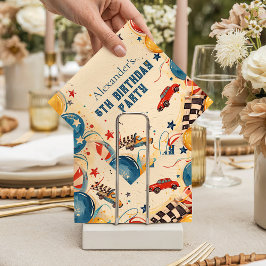 Retro Race Car Birthday Party Pappersservett