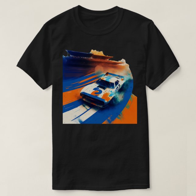 Retro Racer 1 T Shirt (Design framsida)