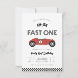 Retro Racerkola Första Födelsedagen Inbjudningar