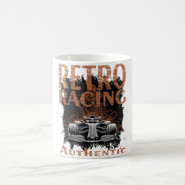 Retro Racing bil Äkta Kaffemugg (Center)