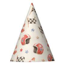 Retro Racing Hjälm Rutig Flagga Födelsedag