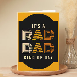 Retro Rad Pappa Lycklig Fars dag Tack Kort