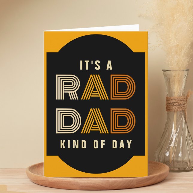 Retro Rad Pappa Lycklig Fars dag Tack Kort (Retro Rad Dad Happy Father's Day Thank You Card)