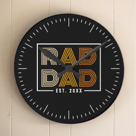 Retro Rad Pappa Rund Klocka