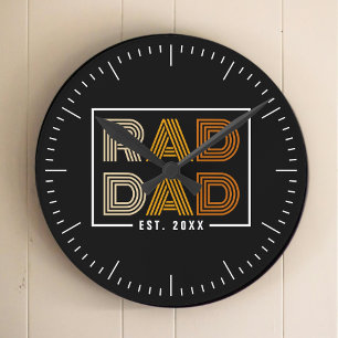 Retro Rad Pappa Rund Klocka