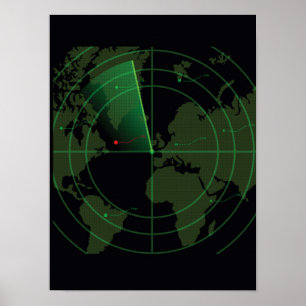 Retro Radar Skärm Poster