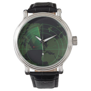 Retro radarskärm armbandsur