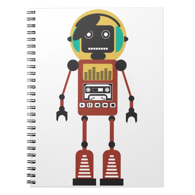 Retro Radio Robot Anteckningsbok (Framsidan)