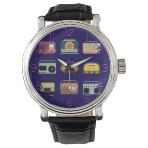 retro radioapparater elegant vintage DJ-musik Armbandsur