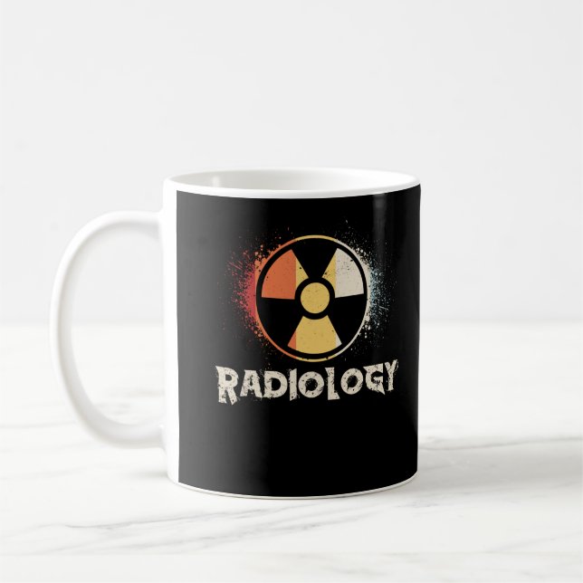 Retro Radiology Symbol Xray Radiologist Kaffemugg (Vänster)