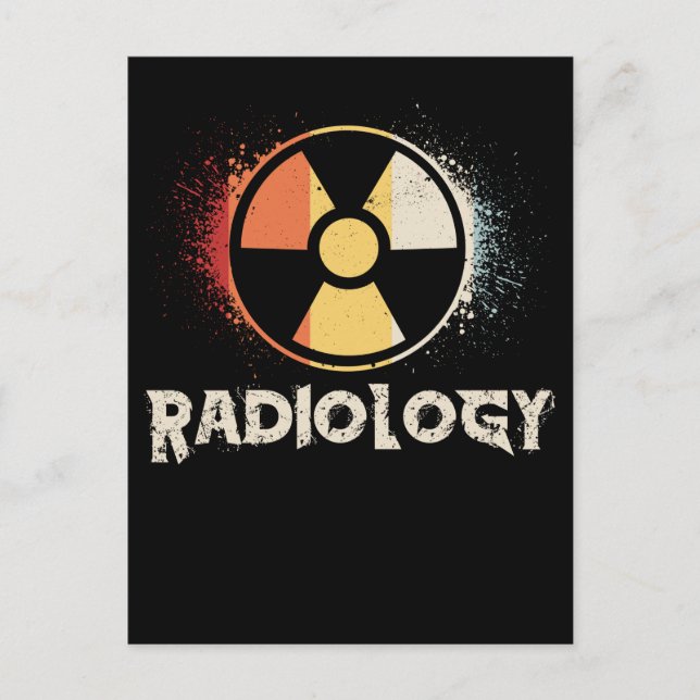 Retro Radiology Symbol Xray Radiologist Vykort (Framsida)