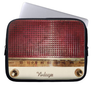 Retro radiosände laptop fodral