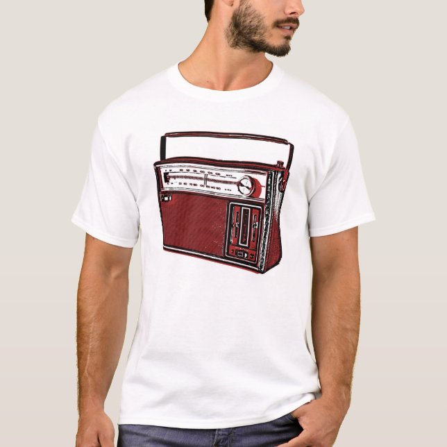 Retro radiosände t-shirt (Framsida)