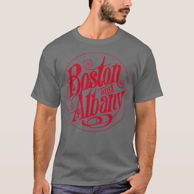 Retro Railroad Boston and Albany Railway T Shirt (Framsida)