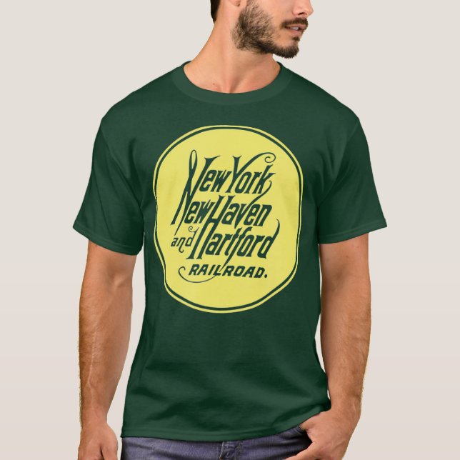 Retro Railroad New York New Haven och Hartford T Shirt (Framsida)