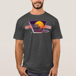 Retro Railroad-regummerad T Shirt