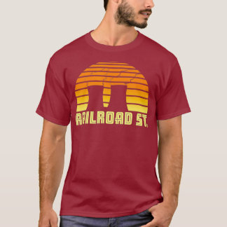 Retro Railroad St sunset T Shirt