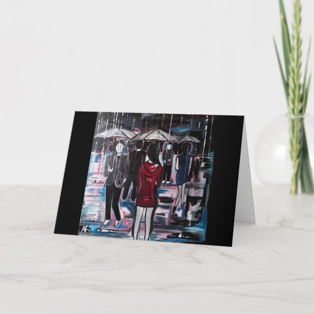 Retro Rain Painting by Alfred Fox Kort (Framsida)