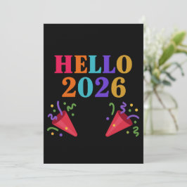 Retro Rainbow 2026 Party Poppers Firar Roligt Inbjudningar