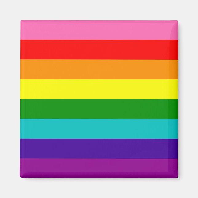 Retro Rainbow 8, Pride Magnet (Framsidan)