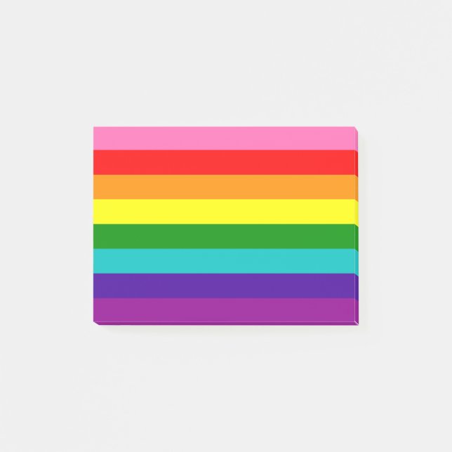 Retro Rainbow 8, Pride Post-it Block (Framsida)