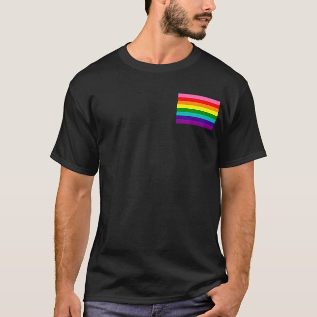 Retro Rainbow 8, Pride T Shirt (Framsida)