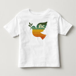 Retro Rainbow Be Peace Dove Barn T-shirt