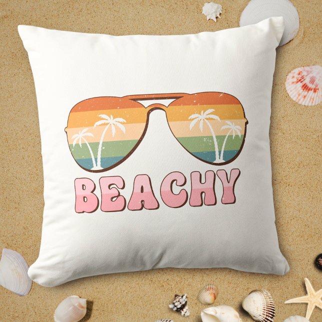 Retro Rainbow Beachy Sunglasses med Handflatan Trä Kudde (Skapare uppladdad)