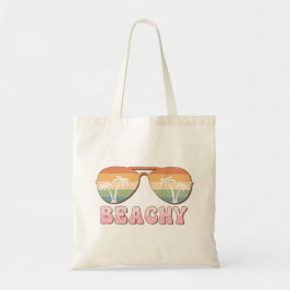 Retro Rainbow Beachy Sunglasses med Handflatan Trä Tygkasse