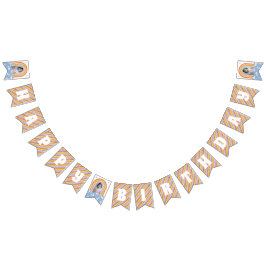 Retro Rainbow & Daisys Birthday Bunting Banner Vimplar