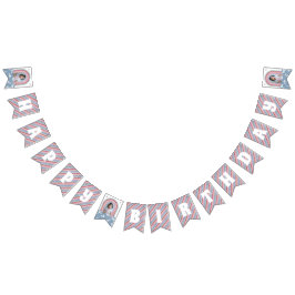 Retro Rainbow & Daisys Birthday Bunting Banner Vimplar
