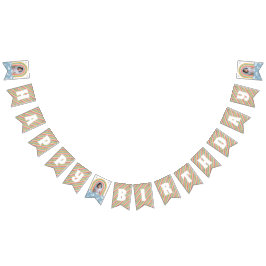 Retro Rainbow & Daisys Birthday Bunting Banner Vimplar