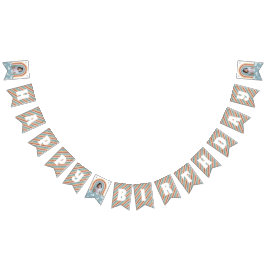 Retro Rainbow & Daisys Birthday Bunting Banner Vimplar