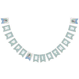 Retro Rainbow & Daisys Birthday Bunting Banner Vimplar