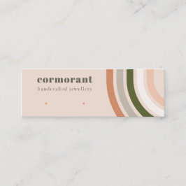 Retro Rainbow Desert Chic Stud Earring Visning Mini Visitkort