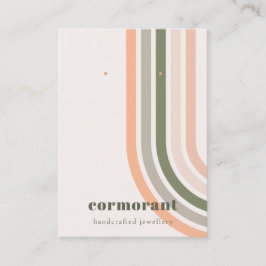 Retro Rainbow Desert Chic Stud Earring Visning Visitkort