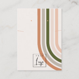 Retro Rainbow Desert Logotyp Earring Necklace Visn Visitkort