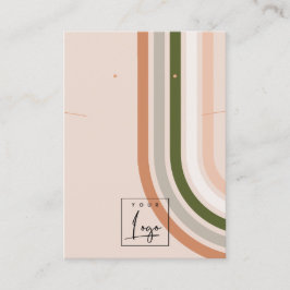 Retro Rainbow Desert Logotyp Earring Necklace Visn Visitkort