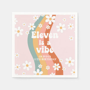 Retro Rainbow Elva är en Vibe Daisy 11:e födelseda Pappersservett