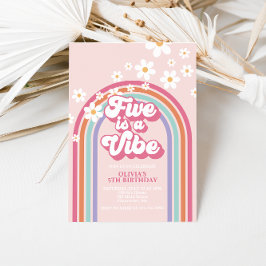 Retro Rainbow Five är en stämning 5-årsdag Inbjudningar