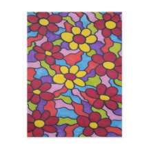 Retro Rainbow Flower Mönster