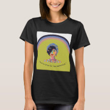 Retro Rainbow Inspirerande Dam-T-shirt