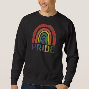Retro Rainbow Lgbt Gay pride Month Manar Kvinnor Lång Ärmad Tröja