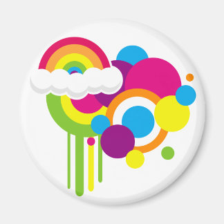 Retro Rainbow Magnet (vit)